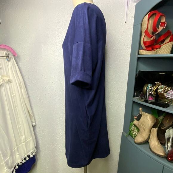 305. Ruby Ribbon Suede like reversible Dress Tunic Medium - Picture 2 of 10